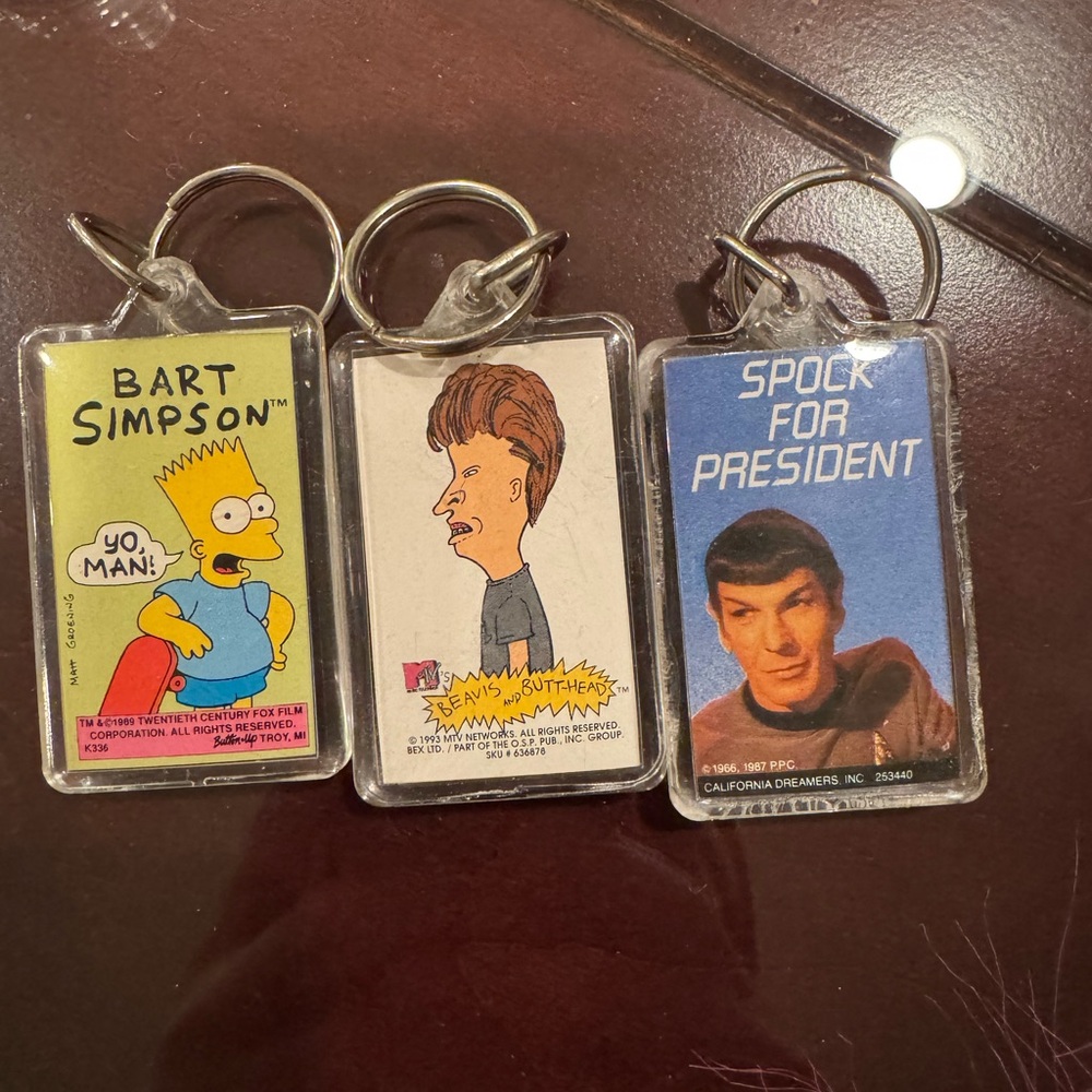 Lot of 90’s keychains.